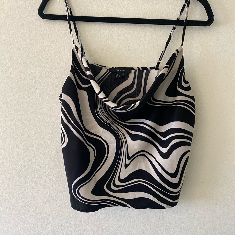 Forever 21 Black and White Tank Top